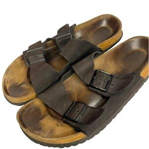 Betula By Birkenstock Brown Leather Sandals Size 12